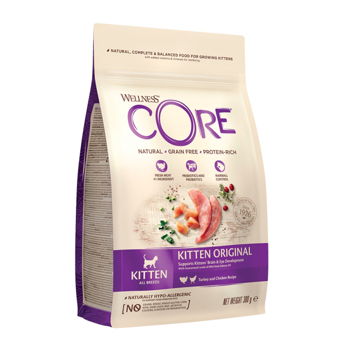 Wellness Core Kitten Glopoula & Kotopoulo 300gr Xira Trofi Gtas